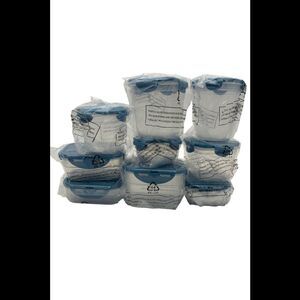 LocknLock 9-Piece Nestable Mini Storage Set Multi-Shape Cool Blue